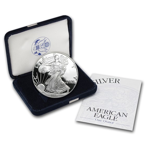 2001-W 1 oz Proof Silver American Eagle (w/Box & COA) 2001-W 1 oz Proof Silver American Eagle (w/Box & COA)